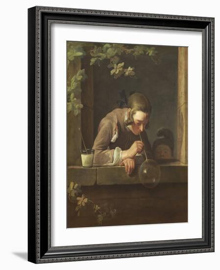 Soap Bubbles, C. 1733- 34-Jean-Baptiste Simeon Chardin-Framed Giclee Print