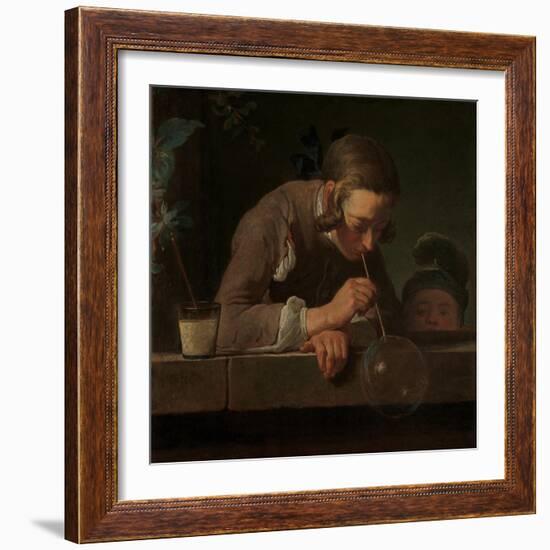 Soap Bubbles, c.1733-34-Jean-Baptiste Simeon Chardin-Framed Giclee Print