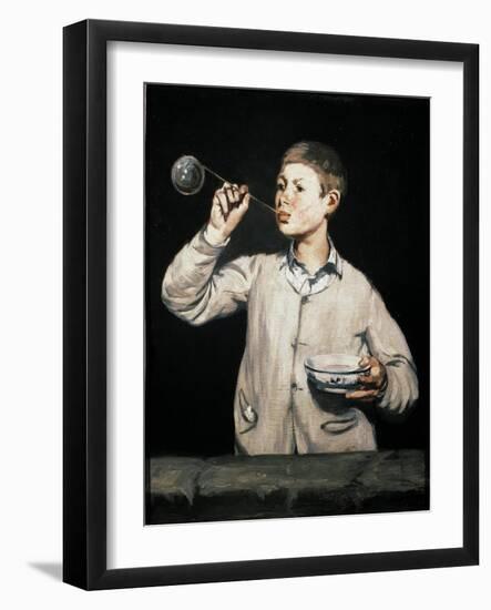 Soap Bubbles Painting by Edouard Manet (1832-1883) 1867 Dim. 100X81 Cm Sao Paulo, Museum of Art-Edouard Manet-Framed Giclee Print