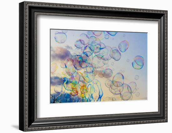 Soap bubbles. Place Bellecour. Lyon, France.-Tom Norring-Framed Photographic Print