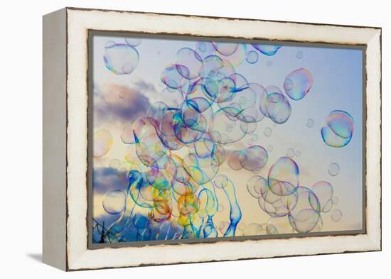 Soap bubbles. Place Bellecour. Lyon, France.-Tom Norring-Framed Premier Image Canvas