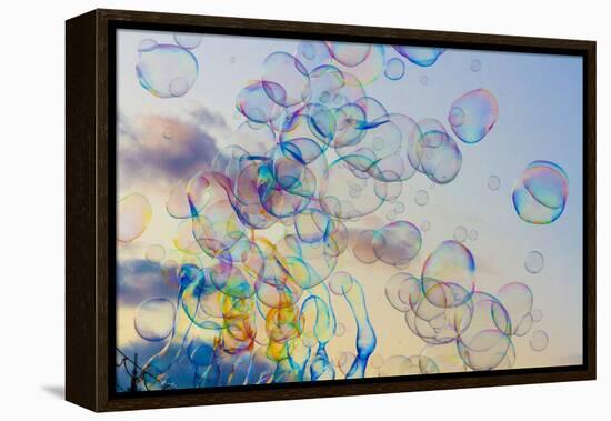 Soap bubbles. Place Bellecour. Lyon, France.-Tom Norring-Framed Premier Image Canvas