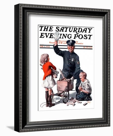 "Soapbox Wreck," Saturday Evening Post Cover, February 2, 1924-Frederic Stanley-Framed Giclee Print