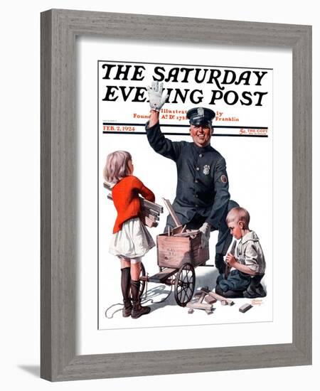 "Soapbox Wreck," Saturday Evening Post Cover, February 2, 1924-Frederic Stanley-Framed Giclee Print