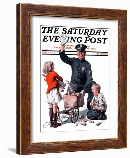 "Soapbox Wreck," Saturday Evening Post Cover, February 2, 1924-Frederic Stanley-Framed Giclee Print