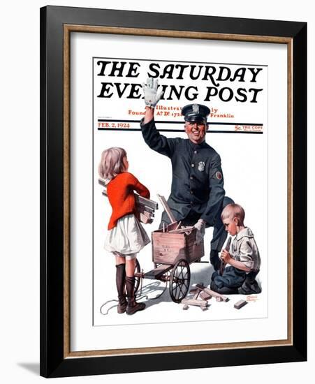 "Soapbox Wreck," Saturday Evening Post Cover, February 2, 1924-Frederic Stanley-Framed Giclee Print