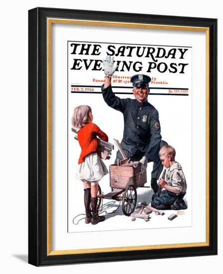 "Soapbox Wreck," Saturday Evening Post Cover, February 2, 1924-Frederic Stanley-Framed Giclee Print