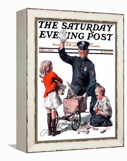 "Soapbox Wreck," Saturday Evening Post Cover, February 2, 1924-Frederic Stanley-Framed Premier Image Canvas