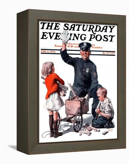 "Soapbox Wreck," Saturday Evening Post Cover, February 2, 1924-Frederic Stanley-Framed Premier Image Canvas