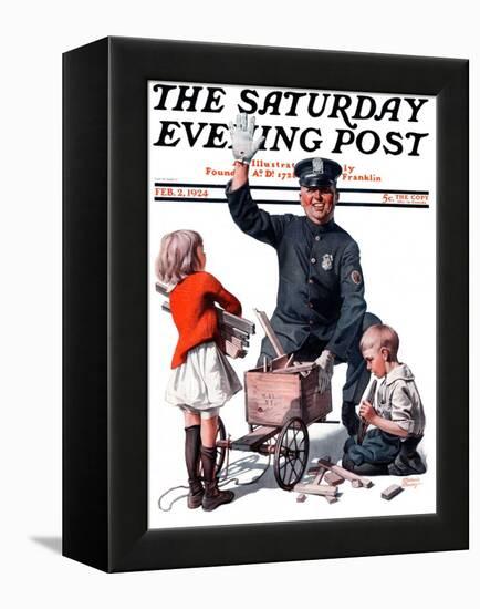 "Soapbox Wreck," Saturday Evening Post Cover, February 2, 1924-Frederic Stanley-Framed Premier Image Canvas