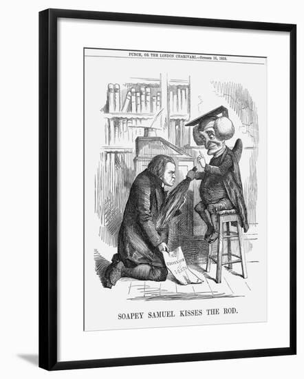 Soapey Samuel Kisses the Rod, 1858-null-Framed Giclee Print