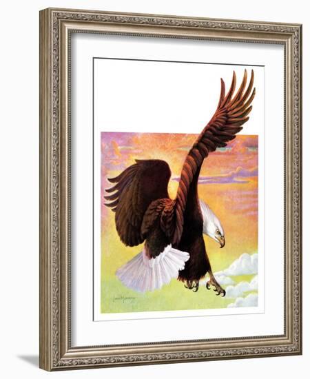 "Soaring Bald Eagle,"October 28, 1933-Jack Murray-Framed Giclee Print