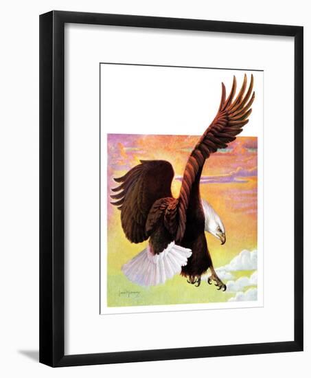 "Soaring Bald Eagle,"October 28, 1933-Jack Murray-Framed Giclee Print