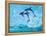 Soaring Dolphins I-Julie DeRice-Framed Stretched Canvas