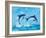 Soaring Dolphins II-Julie DeRice-Framed Art Print