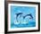 Soaring Dolphins II-Julie DeRice-Framed Art Print