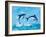 Soaring Dolphins II-Julie DeRice-Framed Art Print