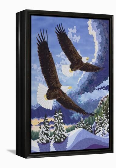 Soaring Over Cloth Mountain-Kestrel Michaud-Framed Premier Image Canvas