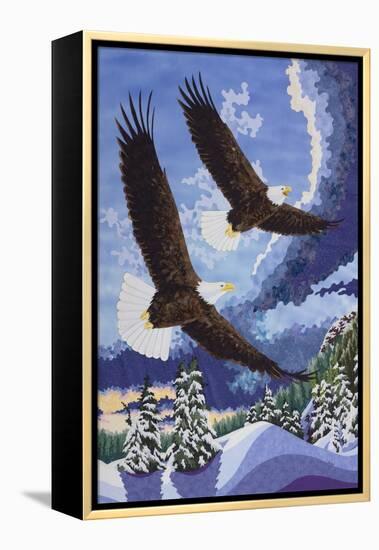 Soaring Over Cloth Mountain-Kestrel Michaud-Framed Premier Image Canvas