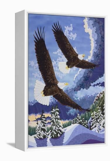 Soaring Over Cloth Mountain-Kestrel Michaud-Framed Premier Image Canvas