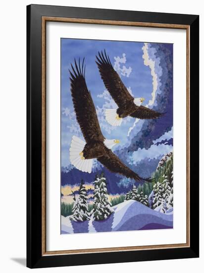 Soaring Over Cloth Mountain-Kestrel Michaud-Framed Giclee Print