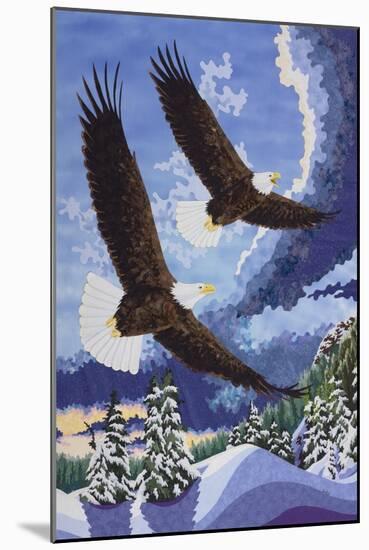 Soaring Over Cloth Mountain-Kestrel Michaud-Mounted Giclee Print