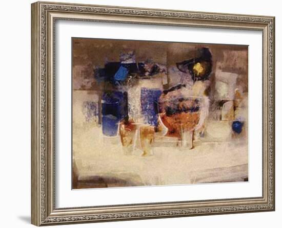 Sobre la Mesa III-Justo San Felices-Framed Art Print