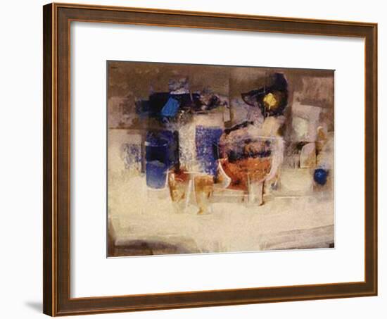 Sobre la Mesa III-Justo San Felices-Framed Art Print