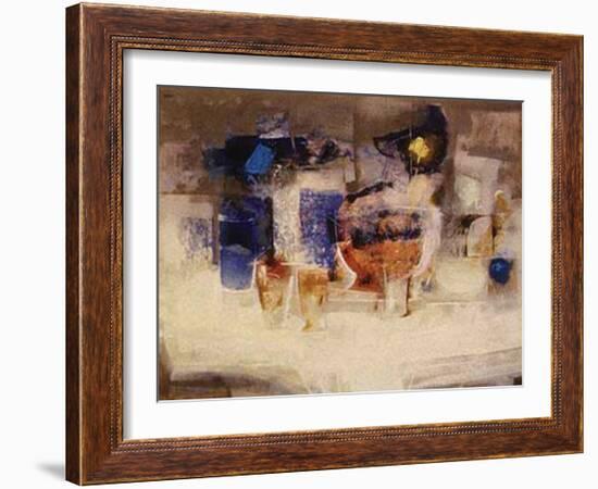 Sobre la Mesa III-Justo San Felices-Framed Art Print