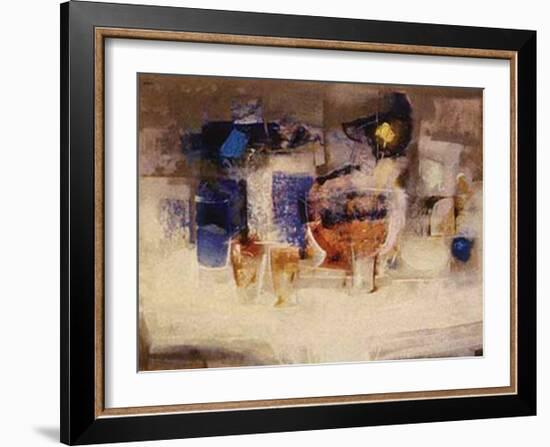 Sobre la Mesa III-Justo San Felices-Framed Art Print