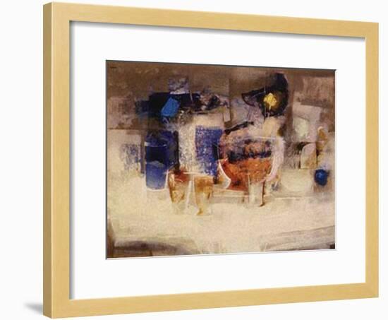 Sobre la Mesa III-Justo San Felices-Framed Art Print