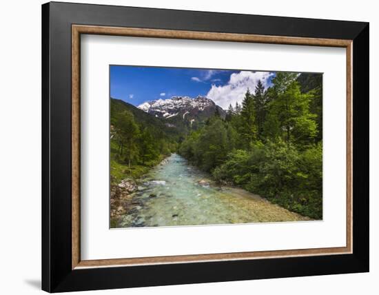 Soca River and Julian Alps in the Soca Valley-Matthew Williams-Ellis-Framed Photographic Print