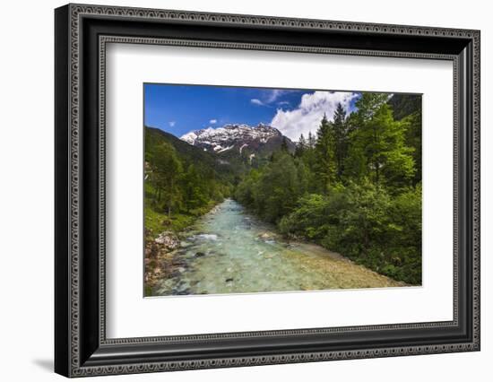 Soca River and Julian Alps in the Soca Valley-Matthew Williams-Ellis-Framed Photographic Print