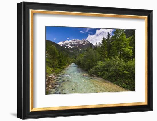 Soca River and Julian Alps in the Soca Valley-Matthew Williams-Ellis-Framed Photographic Print