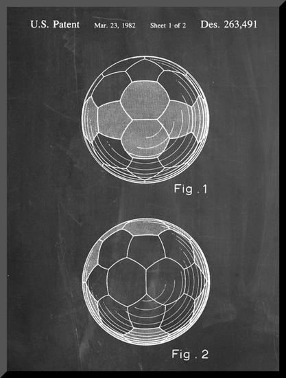 Soccer Ball Patent-null-Mounted Print