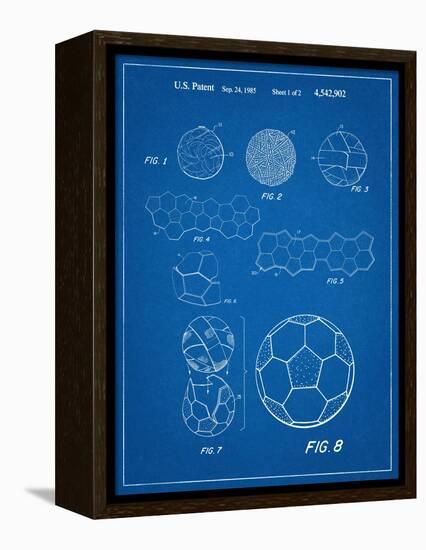 Soccer Ball Patent-null-Framed Stretched Canvas