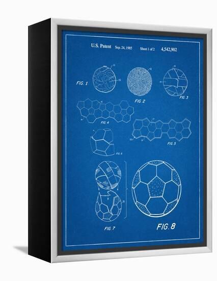 Soccer Ball Patent-null-Framed Stretched Canvas