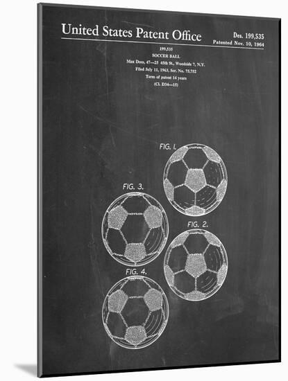 Soccer Ball Patent-null-Mounted Art Print