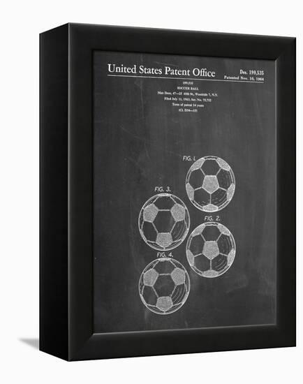 Soccer Ball Patent-null-Framed Stretched Canvas