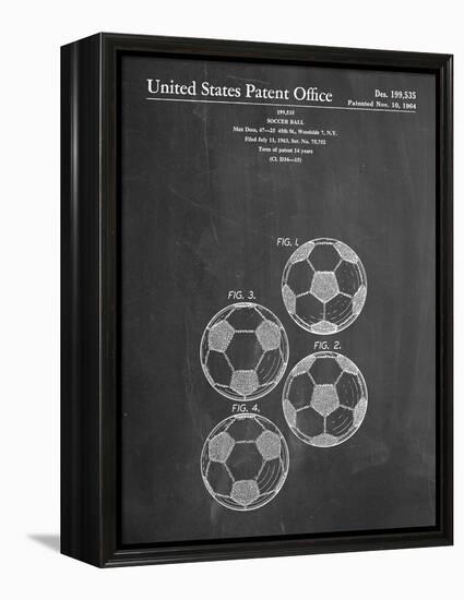 Soccer Ball Patent-null-Framed Stretched Canvas