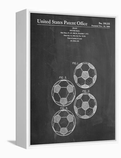 Soccer Ball Patent-null-Framed Stretched Canvas