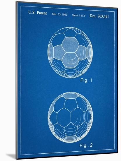 Soccer Ball Patent-null-Mounted Art Print