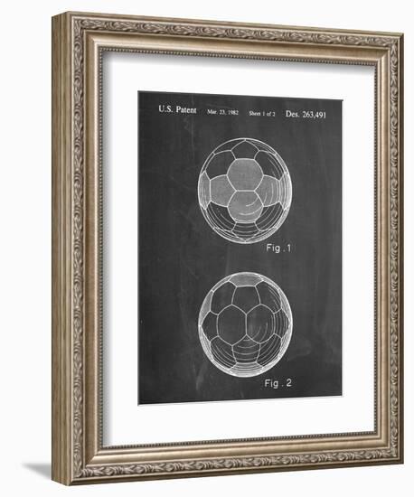 Soccer Ball Patent-null-Framed Art Print