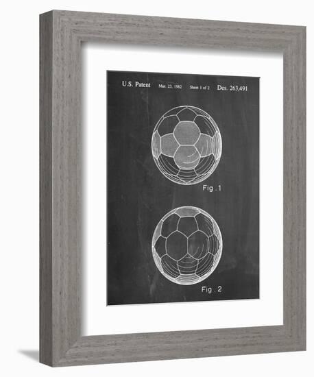 Soccer Ball Patent-null-Framed Art Print