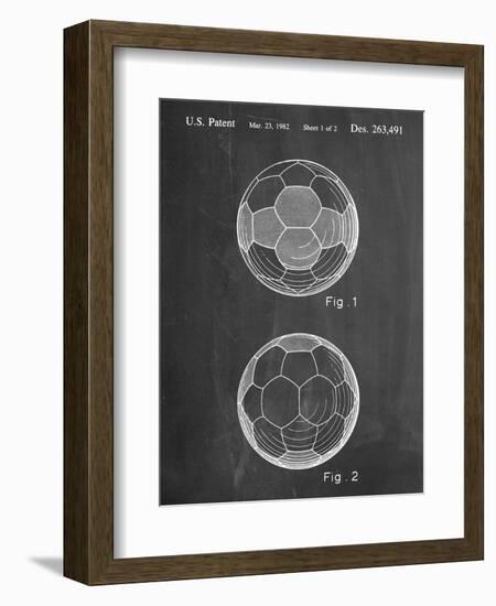 Soccer Ball Patent-null-Framed Art Print