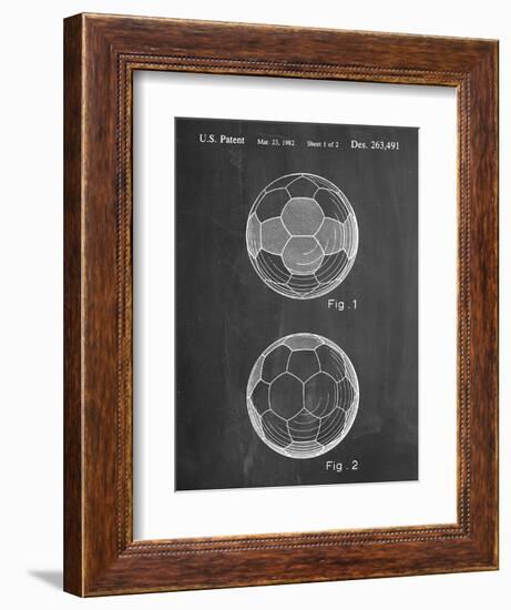 Soccer Ball Patent-null-Framed Art Print