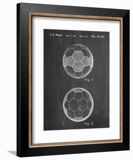 Soccer Ball Patent-null-Framed Art Print