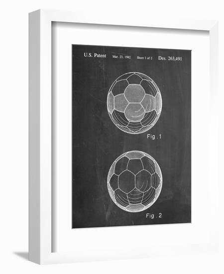 Soccer Ball Patent-null-Framed Art Print