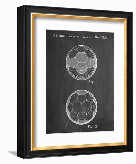 Soccer Ball Patent-null-Framed Art Print