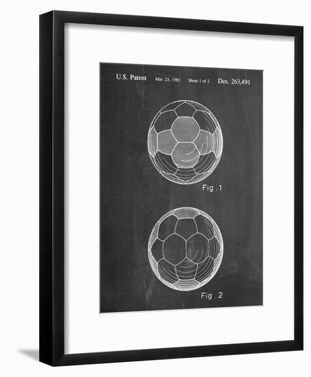 Soccer Ball Patent-null-Framed Art Print
